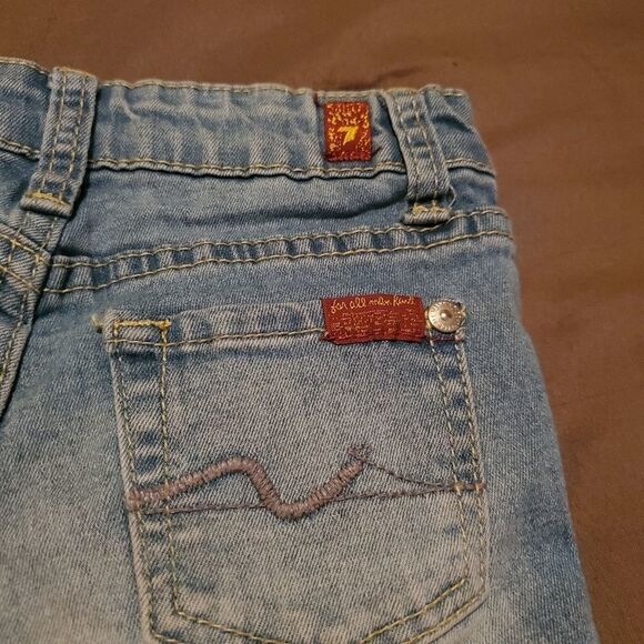 7 for all mankind Girl's Distressed Jean S… - Picture 4 of 9